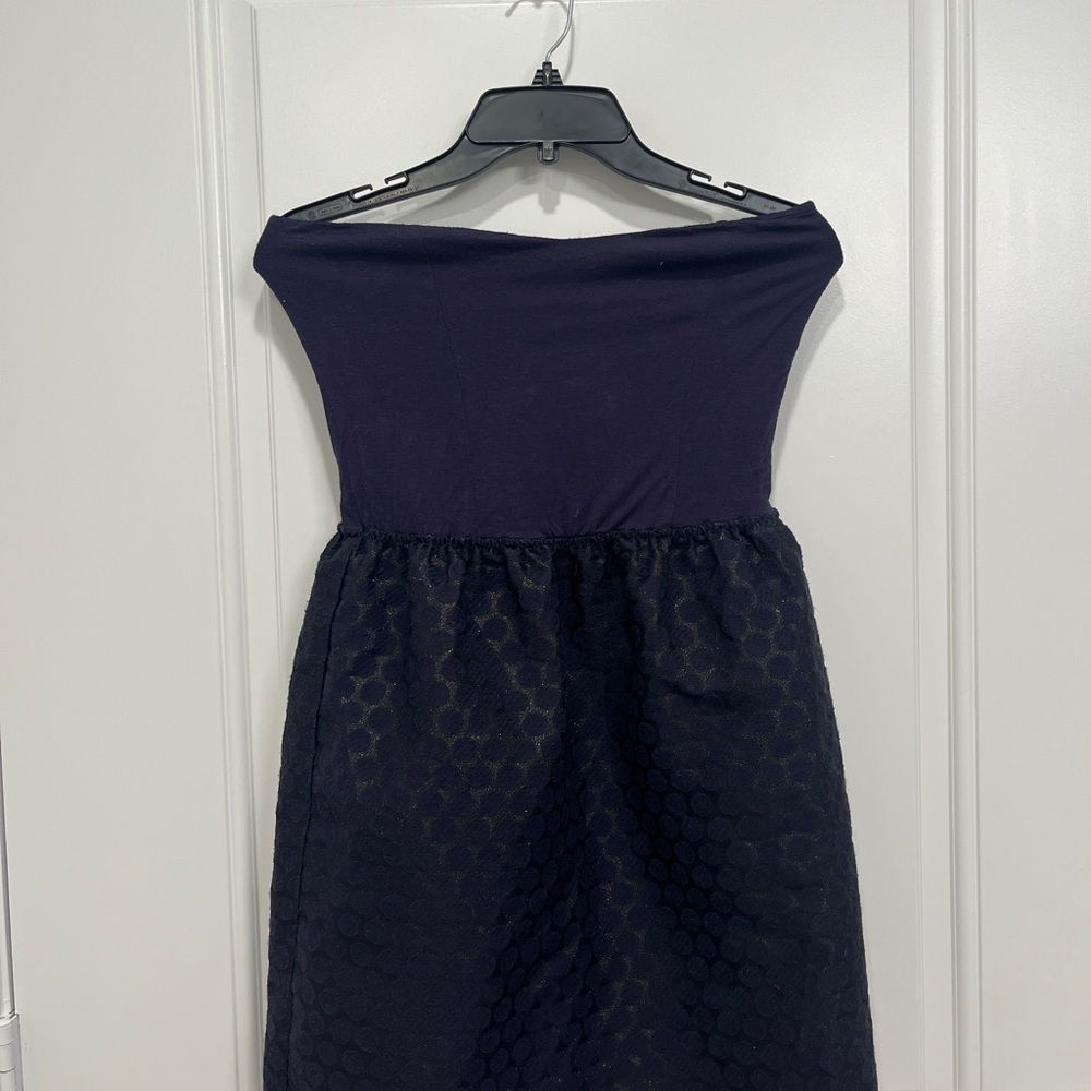 Elegant Off-Shoulder Navy Dress